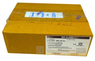 26K5654 I New Sealed IBM 36.4GB 2.5 Internal SAS HDD SFF 26K5261 26K5656 71P7399 - Image 1 of 3