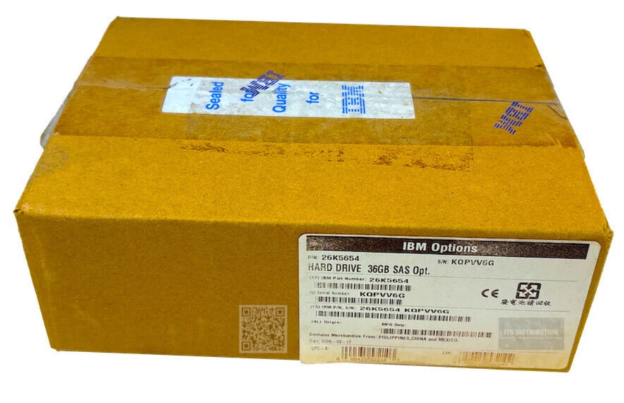 26K5654 I New Sealed IBM 36.4GB 2.5 Internal SAS HDD SFF 26K5261 26K5656 71P7399 - Image 1 of 3