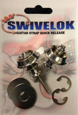Guitar Strap Locks -- Nickel Finish - Image 1 of 3