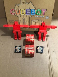 (2 PK) Areaware Micro Cubebot Brain Teaser Puzzle Red David Weeks DWC4R - Picture 1 of 7