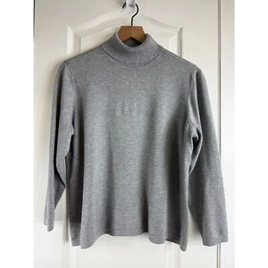Chico's Women's Lightweight Turtleneck Sweater Gray Size 3 - XL / 18 - Picture 1 of 11