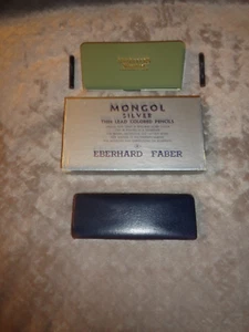 Vtg Box Mongol Silver Colored Pencils, Arpege Chanel No 5 14KT Gold & Sheaffers - Picture 1 of 17