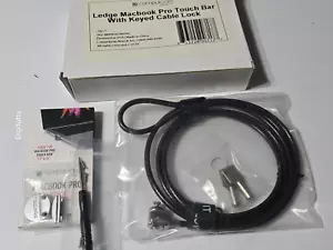 Ledge Macbook Pro Touch Bar With Keyed Black Cable Lock w/ Lock Slot Adapter - Picture 1 of 7