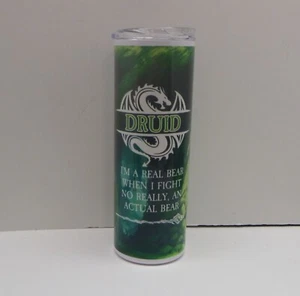 Druid RPG Funny DnD Stainless Steel Insulated Tumbler 20 oz with lid and straw - Picture 1 of 6