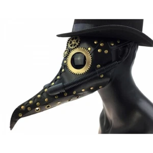 Costume Mask Plague Doctor Steampunk Masquerade Party Long Nose Raven Halloween - Picture 1 of 3