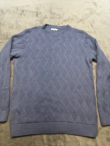 Cotton Traders Pullover Mens Size Medium Mid Blue Used Great Condition - Picture 1 of 13