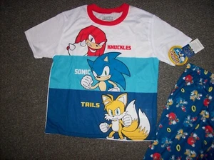 Sonic and Company Pijamas Ropa de Dormir 2 piezas Set Niños Talla 10 Nudillos Cola Nuevo - Imagen 1 de 3