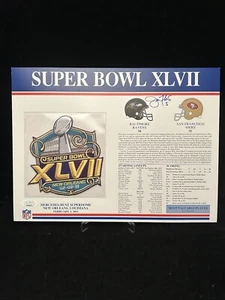 Super Bowl XLVII Baltimore Ravens SIGNED 9x12 Patch Photo Joe Flacco MVP JSA COA - Picture 1 of 7