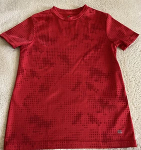 Tek Gear Boys Red Geometric Athletic Performance Short Sleeve Shirt Small 8 - Picture 1 of 6