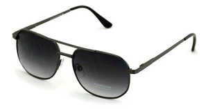 Pilotensonnenbrille aus Metall - Farbverlaufsgläser Federscharnier quadratisch - gold schwarz braun - Bild 1 von 14
