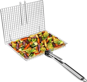 Grill Basket Extra Large,Grill Accessories for Outdoor Grill,Grilling Gifts for  - Picture 1 of 9