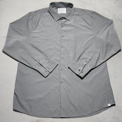 Camisa de vestir Ministry Of Supply AeroZero para hombre 3XL estándar gris carbón con botones Foto 1 de 4
