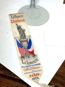 1878 World's Fair Paris Exposition Statue of Liberty Bookmark France Original - Picture 1 of 6