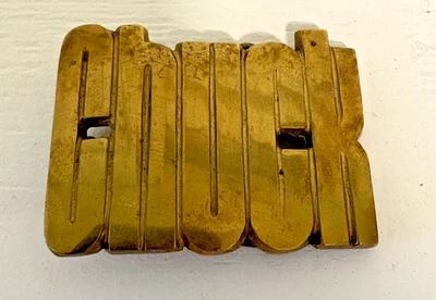 1978 CHUCK name Belt Buckle By Baron Buckle Vintage Preowned  - Image 1 of 2