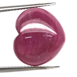 18.46 CT. Heated Red Ruby Madagascar Heart Cabochon - Picture 1 of 4