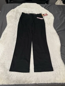 New Lee Comfort Fit Black Womens Chino Straight Pants Size 6 Short  - Picture 1 of 9