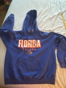 University of Florida Gators Hoodie Sweatshirt Men Blue Pullover Stitched LARGE - Picture 1 of 7