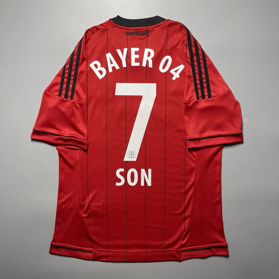 BAYER LEVERKUSEN ADIDAS 2012/2014 SOCCER AWAY JERSEY #7 SON SIZE “L” Z63778 - Image 1 of 4