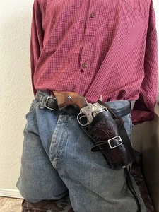 Western Fast Draw Cross Draw Holster Fits Ruger Wrangler 3.75 Heritage Birdshead - Picture 1 of 8