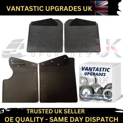 FITS LAND ROVER DEFENDER 90 TD5 TDCI FRONT/REAR MUDFLAPS & BRACKETS MUD FLAP SET - Image 1 of 4