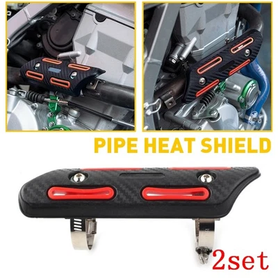 2X Pipe Protector Heat Shield For Yamaha YZ250F YZ450F WR250F WR450F YFZ 250 Red - Image 1 of 4
