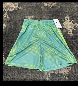 Nike Dri-Fit Shorts Youth L Boys All Over Print Green Basketball NWT FN8696-300 - Picture 1 of 3