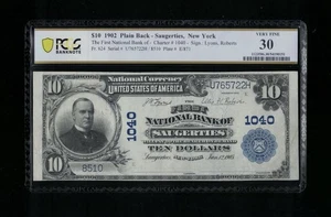 SC 1902 $10 Fr.624 First National Bank of Saugerties, NY Ch. # 468 PCGS 30 - Picture 1 of 3