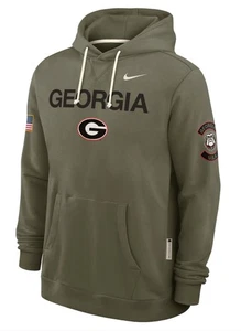GEORGIA BULLDOGS NIKE Oliva 2025 Apreciación Militar Dri-FIT Sudadera con Capucha Para Hombres XL - Imagen 1 de 6