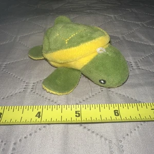 Peluche pupazzo piccola tartaruga verde giallo - Foto 1 di 2