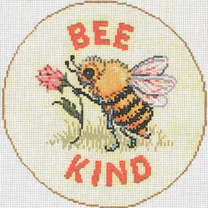 Needlepoint Handpainted Sandra Gilmore Bee Kind - Picture 1 of 4