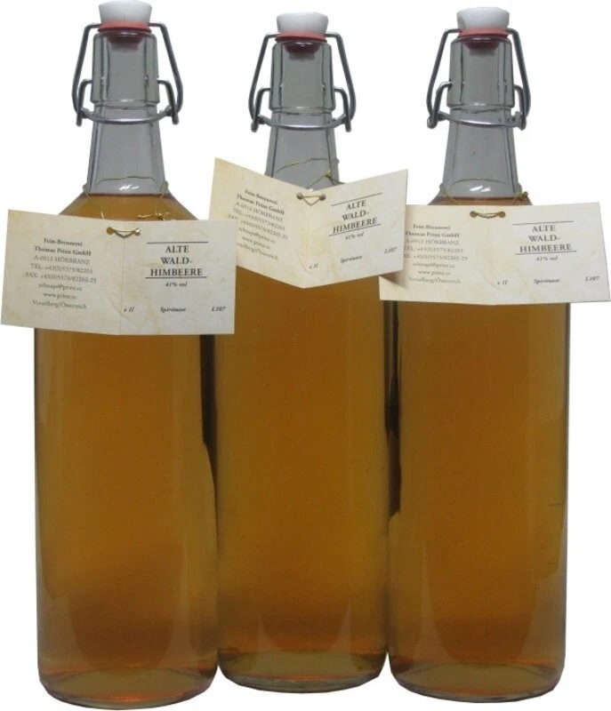 3 Flaschen Prinz Alte Waldhimbeere 1,0l - im Holzfass gereifte Spirituose aus Ö - Bild 1 von 1