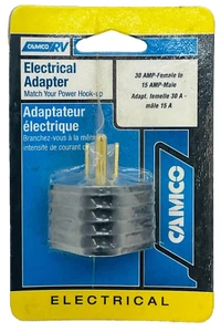 1 Adattatore elettrico CAMCO RV 55103 30 AMP femmina a 15 AMP maschio - da 30 a 15 A - Foto 1 di 6