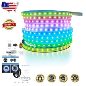 RGB LED Pixel Lights 24V - Dream Color Rainbow Effect, App Controlled 10m - Picture 1 of 10