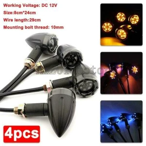 3.1" plastic Mini LED Bullet Turn Signal For Harley-Davidson Softail Springer - Foto 1 di 9