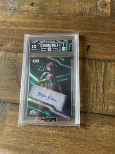 2022 Topps Star Wars Chrome Black Tiya Sircar - Sabine Wren Auto Green/99 HGA-10