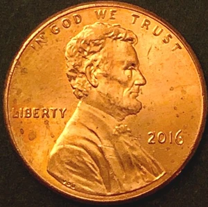 2016-P - LINCOLN SHIELD BACK CENT - AU BU - LIGHTLY TONED COIN - Bild 1 von 2