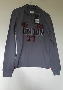 PEPE JEANS POLO MANCHES LONGUES TAILLE S GRIS DE PAYNE 100% COTON  - Picture 1 of 8