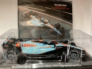 F1, WILLIAMS FW45, 2023 ALEXANDER ALBON Singapore GP 1/24 Altaya - Picture 1 of 7