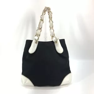 CHANEL Bicolor Big Coco Chain Bag Shoulder Bag Tote Bag Black/White - Picture 1 of 16