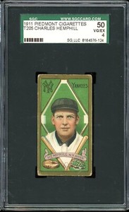 1911 T205 Gold Border Tobacco Charlie Hemphill SGC 4