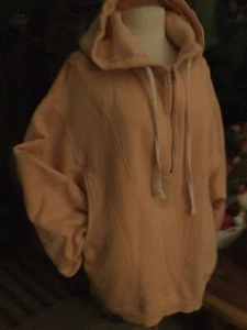NWoT Free People women's sweatshirt hoodie Pale Peach size M (L) - Picture 1 of 21