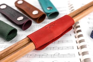 Drumstick Holder Leather with Snap Buttons 10 colors Drumstick Accessories MG LW - Picture 1 of 78