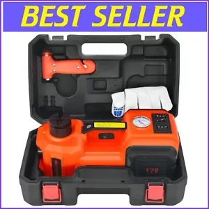 Emergency Electric Car Jack with Inflator, LED Lights & Overload Safety Features - Picture 1 of 11