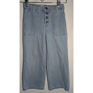 Jessica Simpson Girls Olivia Wide Leg Jeans Light Wash Sz 7Adjustable waist Y2K - Picture 1 of 8