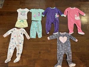 Kleinkind Mädchen Carter's Pyjama Sets Größe 18 Monate Paket/Konvolut 6 - Bild 1 von 4