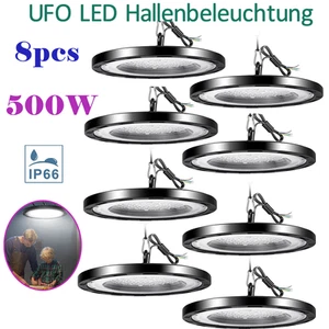 8X LED Hallenbeleuchtung Industrielampe Hochregal Hallenstrahler Hallenleuchte - Bild 1 von 21