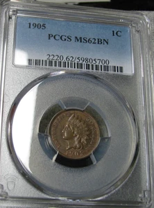 1905 Indian Cent Penny ---- PCGS MS-62 Graded Stunning Coin ---- #346C - Picture 1 of 6