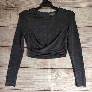 Sheike Cropped Shirt ~ Size 8 Women's ~ Long Sleeve, Zip Back, Lined, Cross Over - Picture 1 of 10