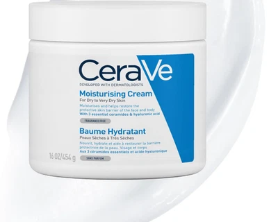 CeraVe Moisturizing Cream 454g for Dry to Very Dry Skin with Hyaluronic Acid 24h