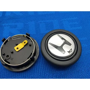 New JDM Horn Button BLACK Momo Steering Wheel For Honda Acura NSX EG6 EK9 DC2 - Imagen 1 de 4